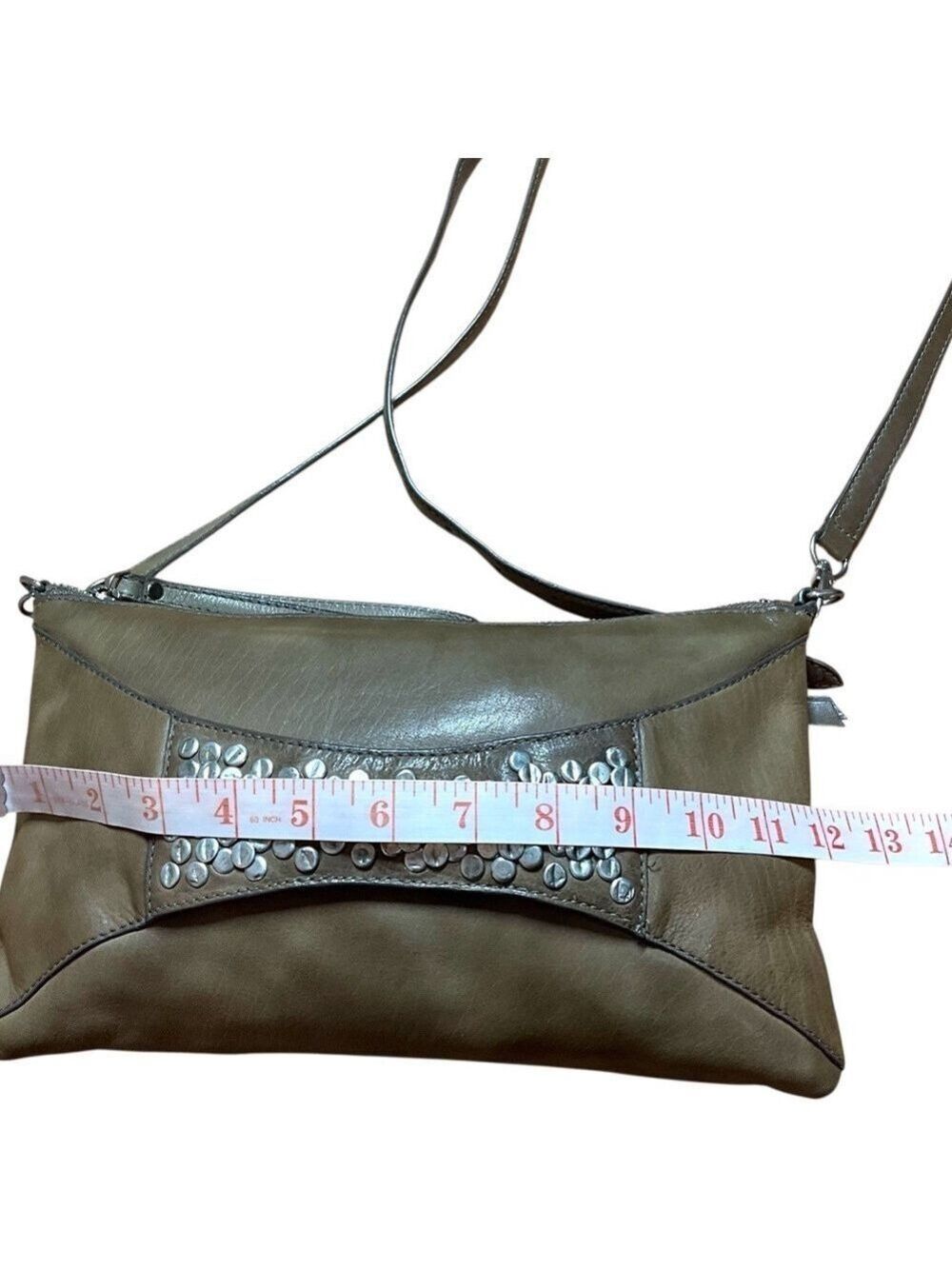 CELINE DION Genuine Leather ‘Cadence’ Crossbody / Clutch Bag Removable Strap - Picture 6 of 12